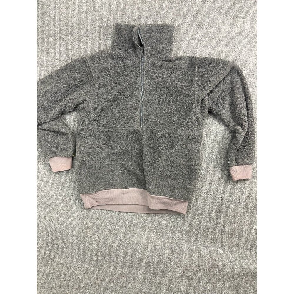 Vintage REI Sweater Men's Small Gray 1/4 Zip Pullover‎ Glacier National Park